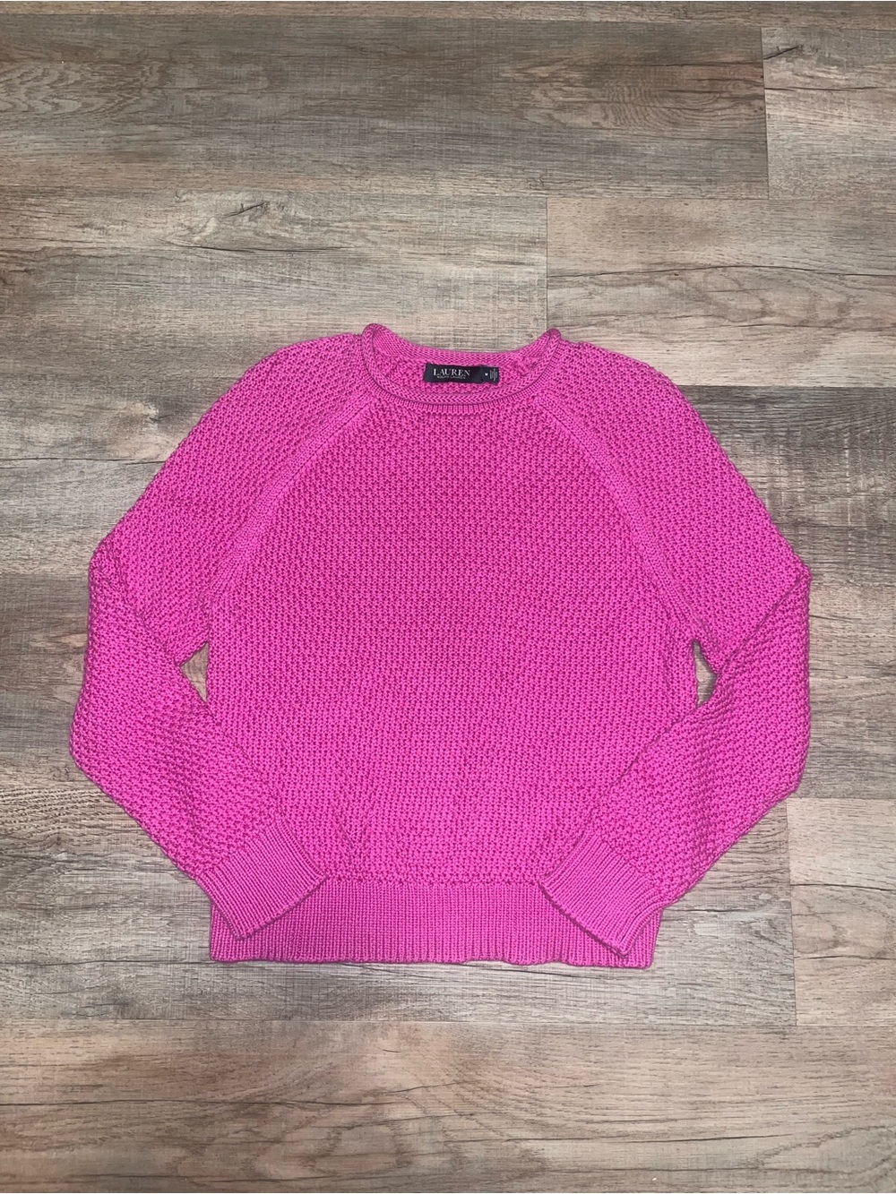 Ralph Lauren 100% Cotton Pink Roll Neck Sweater size M